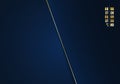 Abstract template diagonal lines striped dark blue gradient background and texture with golden line and space for your text.