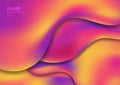 Abstract template fluid shape in trendy bright gradient colors background