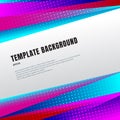 Abstract template header and footers colorful, prism or bright gradient color geometric triangles design with halftone on white Royalty Free Stock Photo