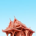 Abstract temple in Tailand on blue sky