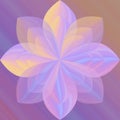 Abstract tender flower on a violet background