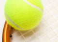 Abstract Tennis Ball, Racquet and Strings Royalty Free Stock Photo