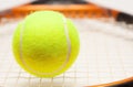 Abstract Tennis Ball, Racquet and Strings Royalty Free Stock Photo