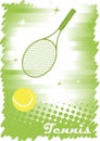 Abstract tennis banner.Green background.Green tennis court with