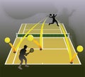 Abstract tennis illustration.