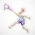 Abstract tennis player Royalty Free Stock Photo