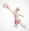 Abstract tennis player