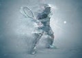 Abstract tennis player Royalty Free Stock Photo