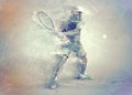 Abstract tennis player Royalty Free Stock Photo