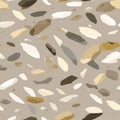 Abstract Terrazzo Pattern with Neutral Earth Tones and Natural Stone Shapes. Royalty Free Stock Photo