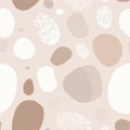 Abstract Terrazzo Pattern with Neutral Earth Tones and Organic Shapes. Royalty Free Stock Photo