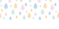 Abstract textile colorful rain drops horizontal