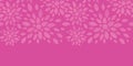 Abstract textile flowers pink horizontal seamless pattern background