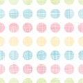 Abstract textile polka dots stripes seamless pattern background