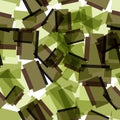 Abstract textile seamless pattern of colorful green squares Royalty Free Stock Photo