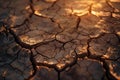 Abstract Texture of Arid Cracked Mud with Natural Brown Tones and Dry Earth. Concept Desert