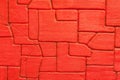Texture background wall painted in red color Royalty Free Stock Photo