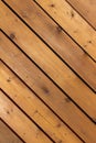 Abstract texture background of diagonal pattern cedar deck boards