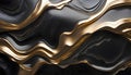 Abstract texture of black granite stone with quartzite and gold high resolution