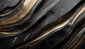 Abstract texture of black granite stone with quartzite and gold high resolution