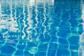 Abstract texture of blue wave water in swimming pool. Royalty Free Stock Photo