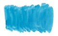 Abstract texture brush ink background blue aquarell watercolor splash paint on white background Royalty Free Stock Photo