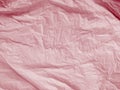 Abstract Texture Crumpled Polyethylene Pink Background Pattern Crease Plastic Bag with Sun Shine Backdrop,Film Wrap Grunge,Overlay Royalty Free Stock Photo