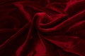 Abstract texture of crumpled red velvet background Royalty Free Stock Photo