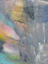 Abstract texture, encaustic or water color look, cold colors, frost, spring or winter. Blue amd pink and yellow soft