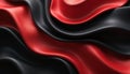 Abstract texture with flowing red and black waves. Smooth fabric curves create a dynamic digital background. Modern elegant Royalty Free Stock Photo