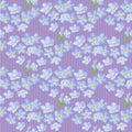 Abstract texture with forget-me-not. Seamless pattern with flower bouquet ornament