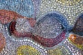 Abstract texture of the glass rod and smalt mosaics
