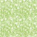 Abstract Texture Grassland Meadow Vector Pepeat Background.