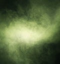 Abstract texture of green smoke on a black background