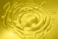 Abstract texture. Liquid gel cosmetics. Yellow background Royalty Free Stock Photo