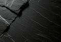 The abstract texture of natural, dark, dramatic black slate with broken edges and thin white veins Royalty Free Stock Photo