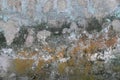 Beautiful, artistic, creative background. Grey, orange, green and blue rough weathered stone texture Royalty Free Stock Photo