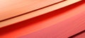 Abstract texture orange red apricot peach fuzz background banner panorama long with 3d geometric waving waves curves, AI
