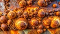 Abstract Texture of Oxidized Rust Blisters Royalty Free Stock Photo