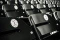 Abstract texture pattern of baseball stadium seating rows Royalty Free Stock Photo