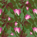 Abstract texture with roses. Seamless pattern with festive flower bouquet ornament