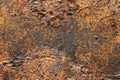 Abstract texture of a rusted metal surface with paint Royalty Free Stock Photo