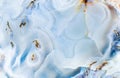 Abstract texture, semiprecious light blue stone, close-up, macro