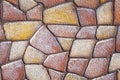 Abstract texture of the stone masonry colored stone. Royalty Free Stock Photo