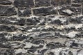 An abstract texture of wall. A medieval masonry from large grey stones
