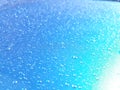 Abstract, texture, water droplets on car glass, image for blue background, rainy season concept, selectable focus. Royalty Free Stock Photo