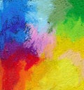 Abstract textured acrylic and oil pastel hand painted background Royalty Free Stock Photo