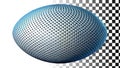 Abstract textured dome sphere blue mesh pattern metallic png transparent image Generative AI Royalty Free Stock Photo