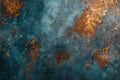 Abstract Textured Metallic Blue and Rust Orange Paint Grunge Background for Creative Designs Royalty Free Stock Photo