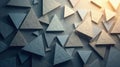 Abstract textured triangular pattern a study in geometric shapes and subtle light variations. Generative AI Royalty Free Stock Photo